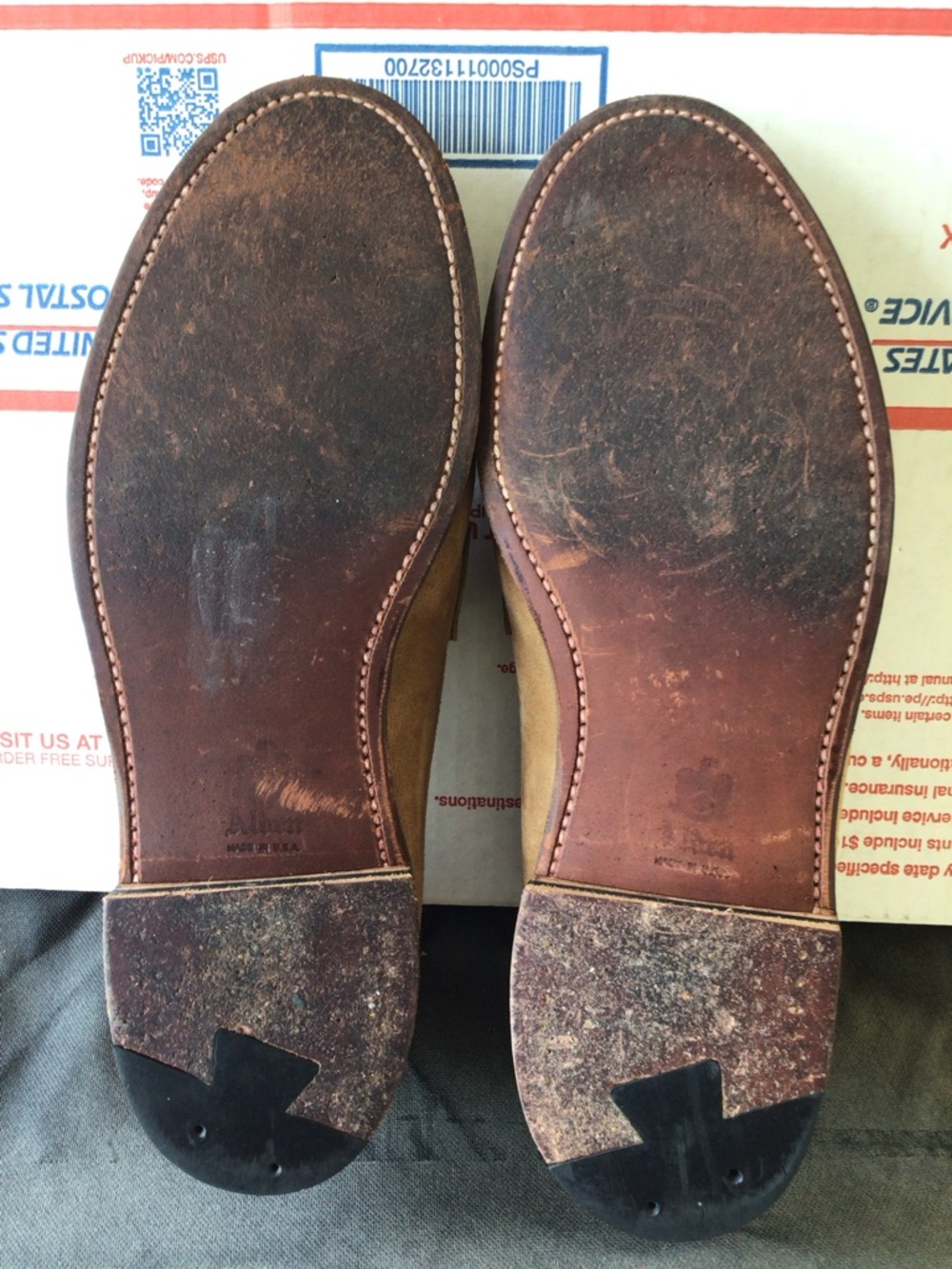 Alden used conditions suede loafers 9.5/D minimal usage - Picture 12 of 16